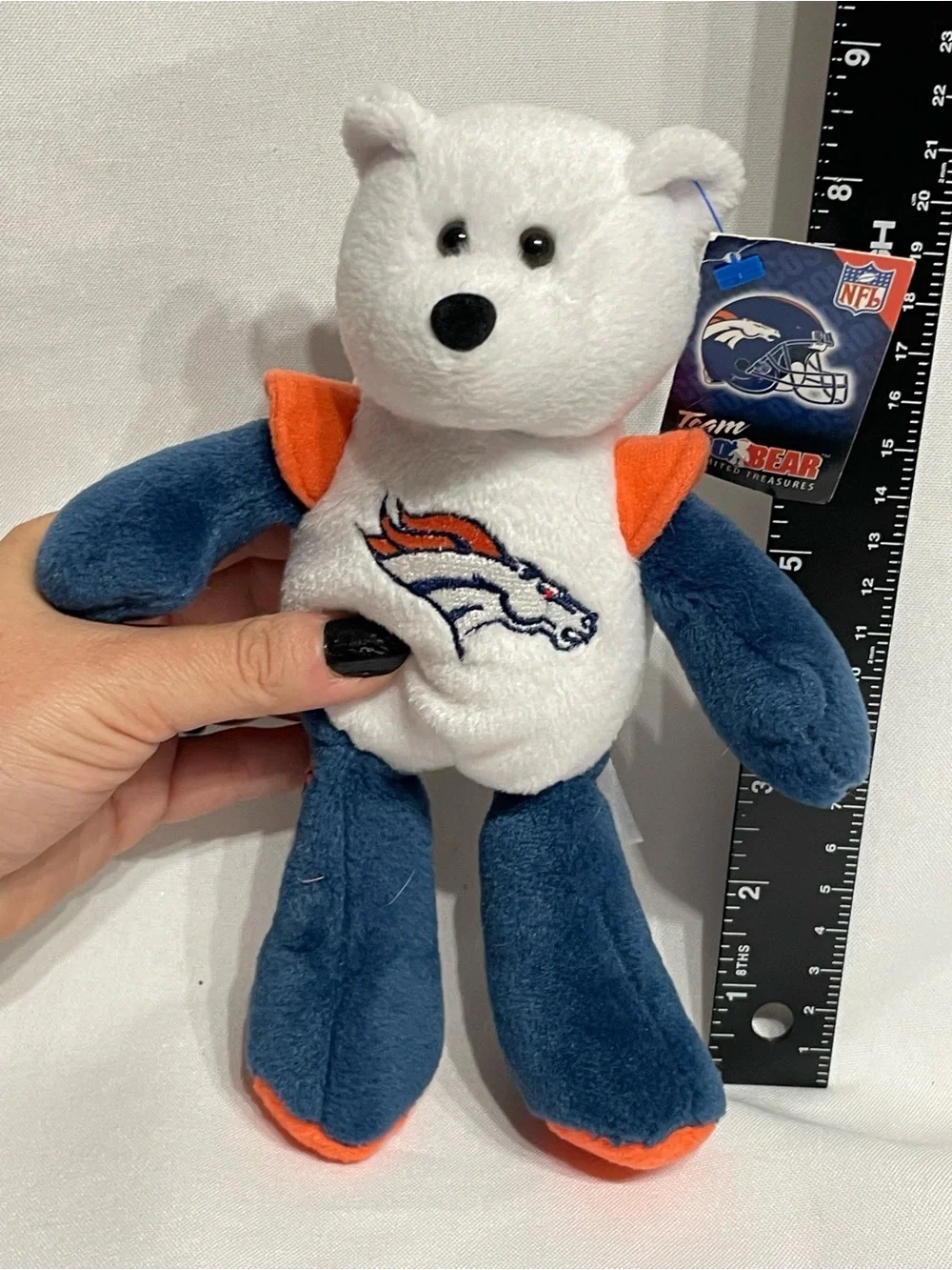 vintage Limited Treasures NFL Denver Broncos Pro Bear Beanie Plush Great Cond